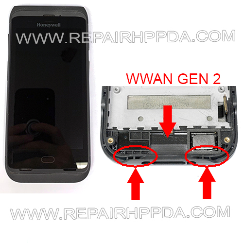 B Grade - LCD with Touch with Front Cover ( FSTM2, WWAN GEN 2 ) for Honeywell Dolphin CT40