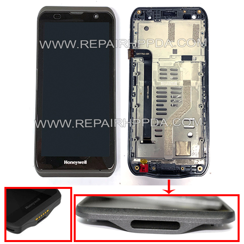 LCD with Touch with Front cover ( Pins connector Version ) for Honeywell ScanPal EDA52