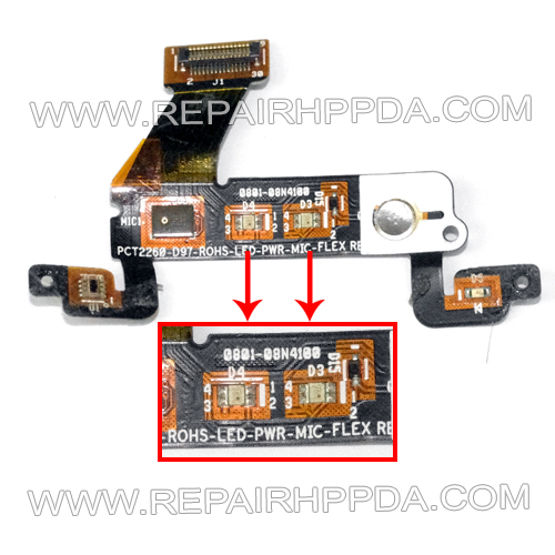 LED, Power, Mic Flex Cable Replacement for Symbol TC8000 TC80N0