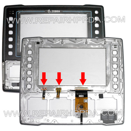 Touch Screen ( Freezer version, Half size ) with Front Cover Replacement for Zebra VC8300