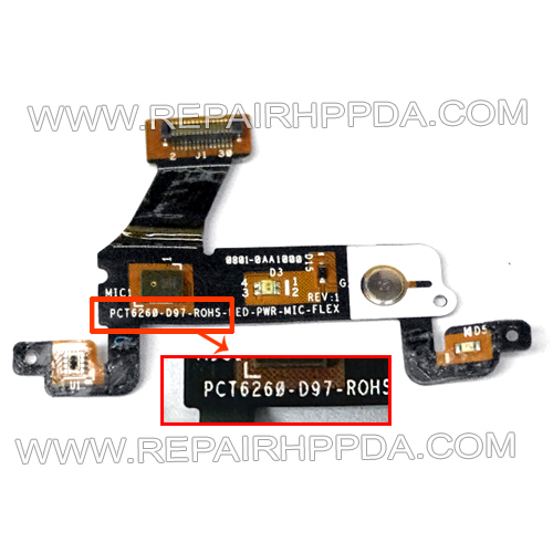 LED, Power, Mic Flex Cable ( 2nd Version, PCT6260-D97 ) for Zebra TC8000 TC80N0