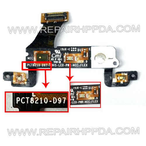 LED, Power, Mic Flex Cable ( PCT8210-D97 ) Replacement for Zebra TC8300 TC83B0