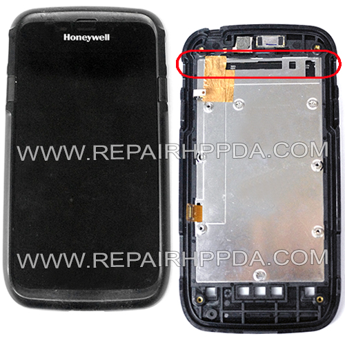 LCD with Touch Digitizer ( 2nd version, black color ) with Front Cover for Honeywell Dolphin CT50