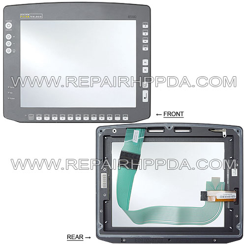 Touch Screen Digitizer with Front Cover Replacement for Psion Teklogix 8590