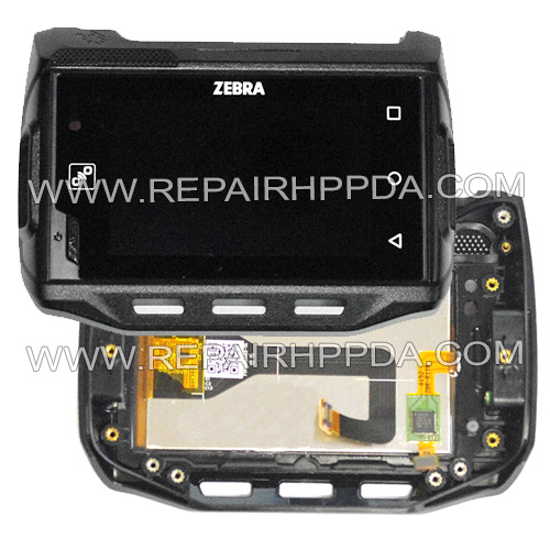 LCD with Touch with Front Cover Replacement for Symbol WT6000 WT60A0